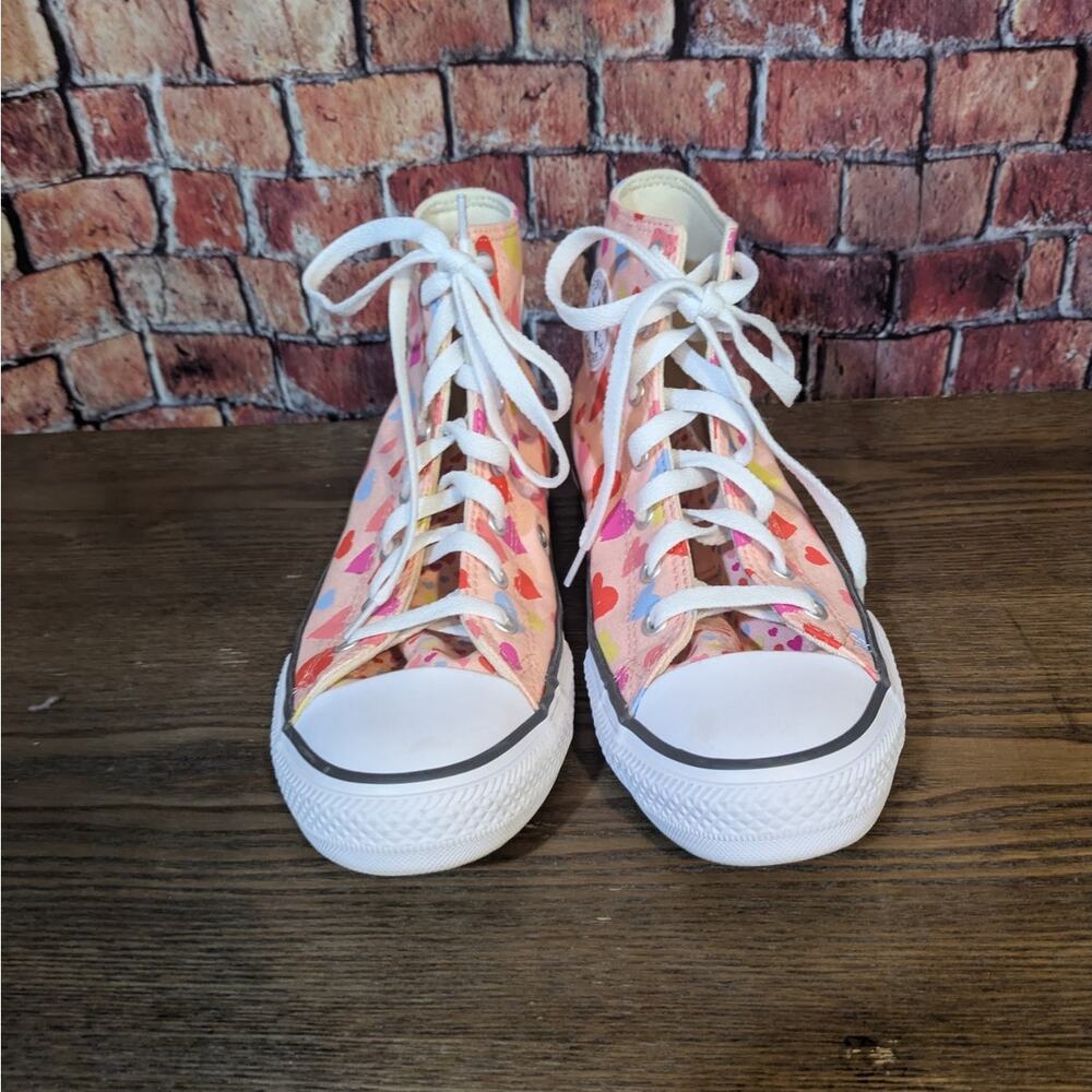 Converse Hearts Pink Chuck Taylor Size 6 - Picture 7 of 7